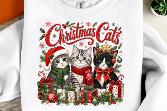 Christmas Cats Sublimation PNG: Elevate Your Holiday Designs