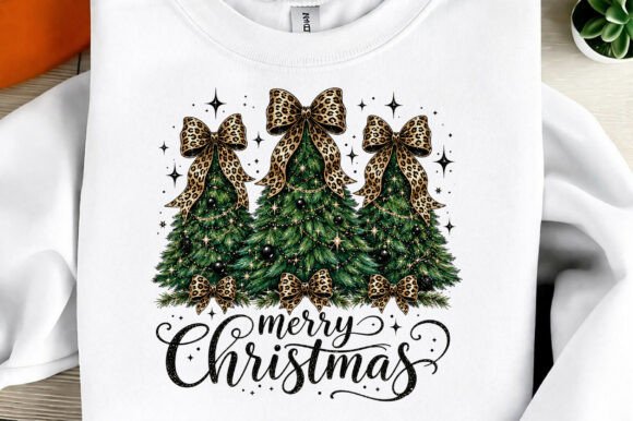 Coquette Merry Christmas Tree Sublimatio: Festive Design Asset