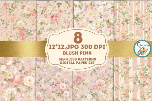 Elevate Projects with Shabby Chic Blush Pink Patterns