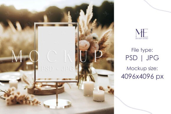 Elevate Your Designs with a 5x7 Table Sign Mockup