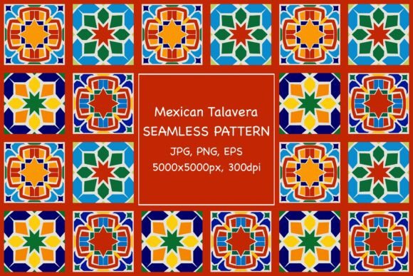 Elevate Your Designs with Vibrant Mexican Talavera Patterns