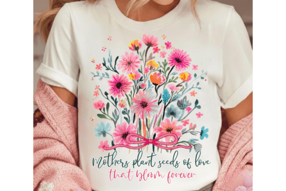 Floral Mama PNG: Wildflower Design for Mother's Day Projects