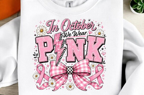 In October We Wear Pink PNG for Creative Projects