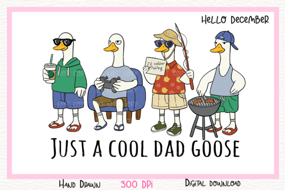 Just a Cool Dad Goose PNG: A Fun Graphic Design Asset