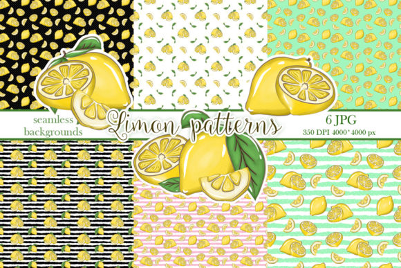 Lemon Pattern Digital Paper: Fresh Design for Creative Projects
