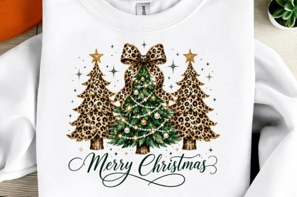 Leopard Print Christmas Tree: A Bold Sublimation Design