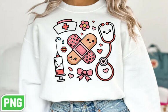 Pink Valentine Nurse Png: A Creative Design Asset