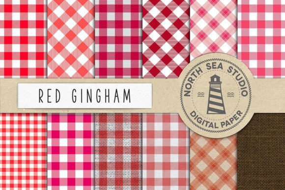 Red Gingham Digital Paper: A Designer's Pattern