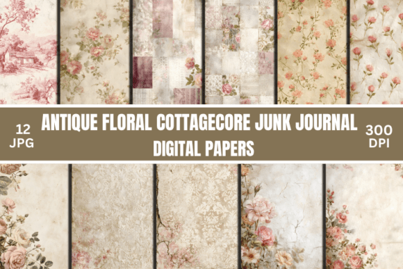 Timeless Elegance: Designing with Antique Floral Cottagecore Papers