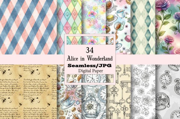 Unlock Creative Magic with an Alice in Wonderland Patterns Pack
