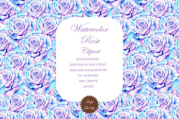 Watercolor Rose Clipart: Elevate Your Sublimation Designs